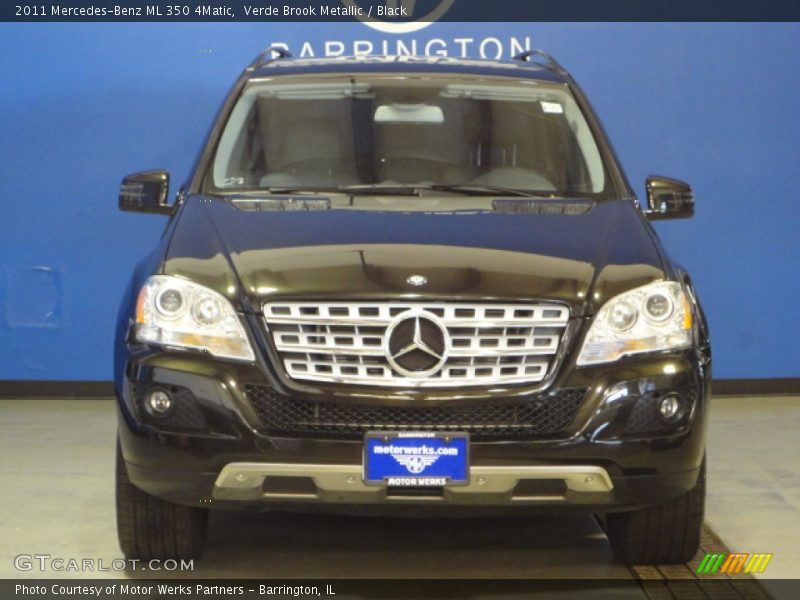 Verde Brook Metallic / Black 2011 Mercedes-Benz ML 350 4Matic