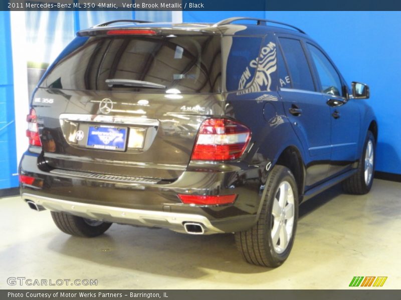 Verde Brook Metallic / Black 2011 Mercedes-Benz ML 350 4Matic