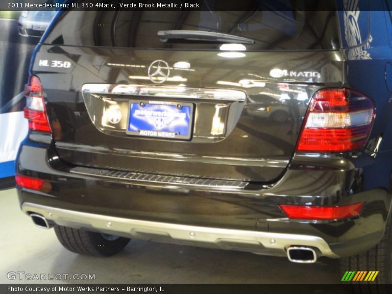 Verde Brook Metallic / Black 2011 Mercedes-Benz ML 350 4Matic