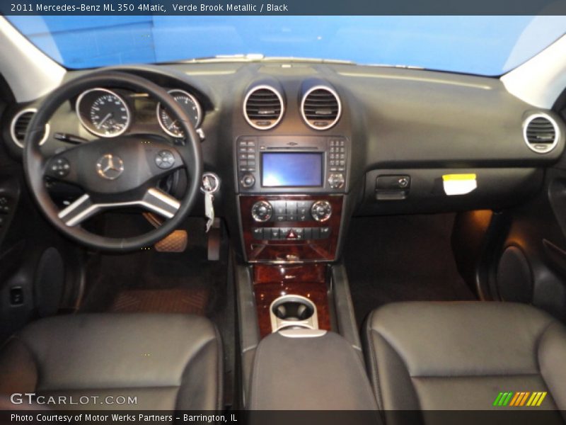 Verde Brook Metallic / Black 2011 Mercedes-Benz ML 350 4Matic