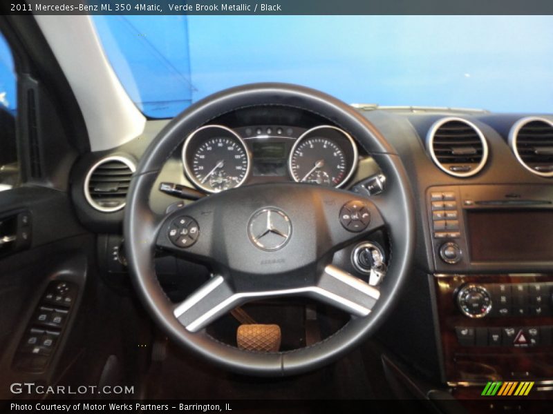 Verde Brook Metallic / Black 2011 Mercedes-Benz ML 350 4Matic