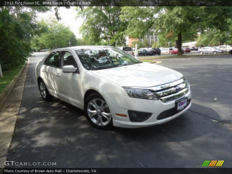 White Suede / Charcoal Black 2012 Ford Fusion SE