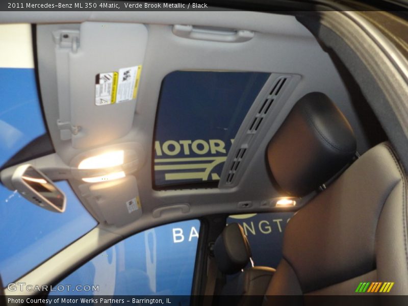 Verde Brook Metallic / Black 2011 Mercedes-Benz ML 350 4Matic