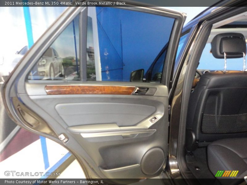 Verde Brook Metallic / Black 2011 Mercedes-Benz ML 350 4Matic