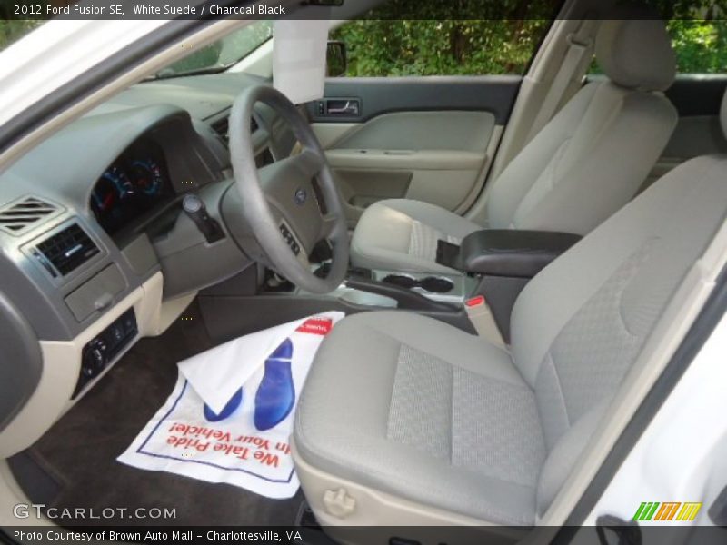 White Suede / Charcoal Black 2012 Ford Fusion SE