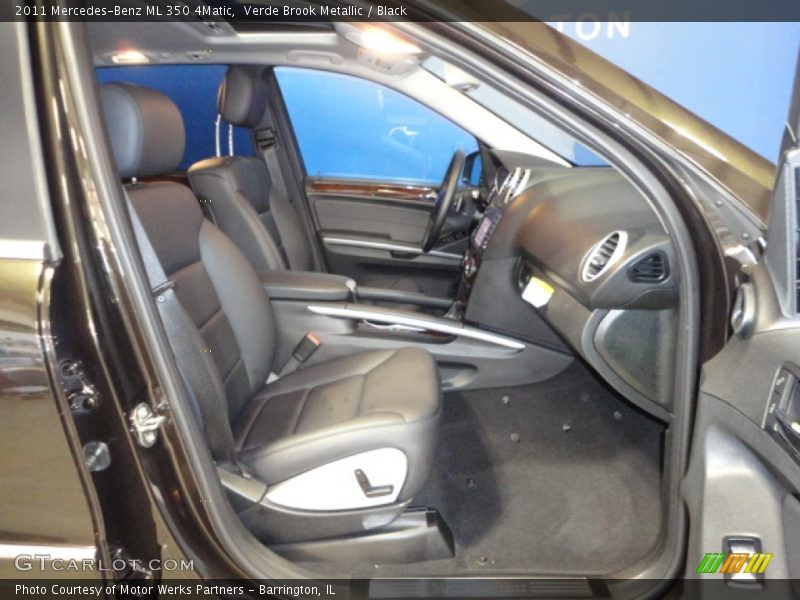 Verde Brook Metallic / Black 2011 Mercedes-Benz ML 350 4Matic