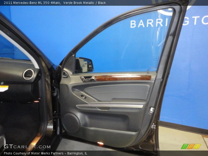 Verde Brook Metallic / Black 2011 Mercedes-Benz ML 350 4Matic