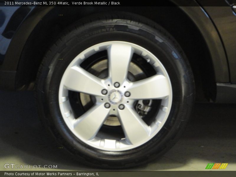 Verde Brook Metallic / Black 2011 Mercedes-Benz ML 350 4Matic