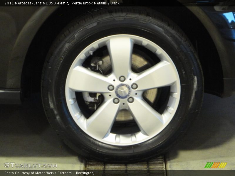 Verde Brook Metallic / Black 2011 Mercedes-Benz ML 350 4Matic