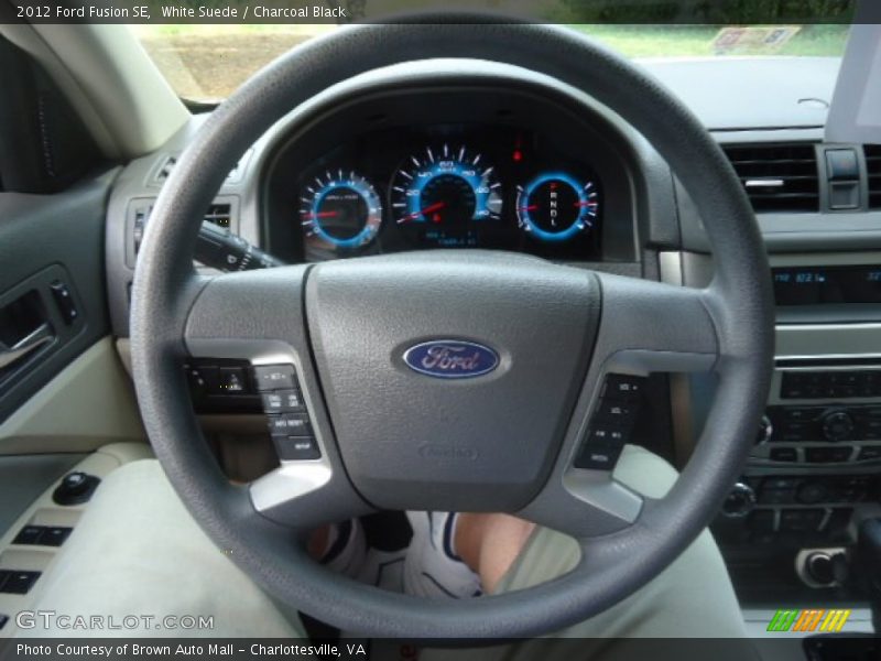 White Suede / Charcoal Black 2012 Ford Fusion SE