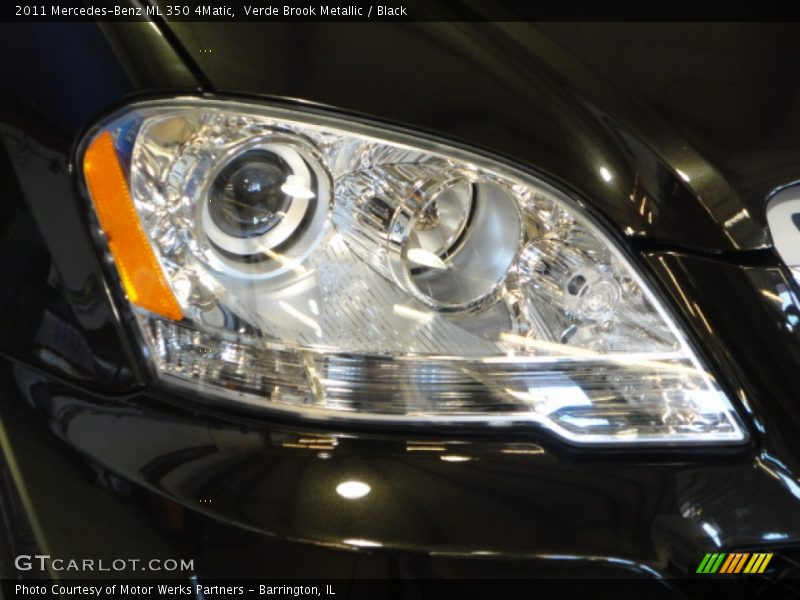 Verde Brook Metallic / Black 2011 Mercedes-Benz ML 350 4Matic