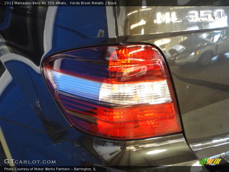 Verde Brook Metallic / Black 2011 Mercedes-Benz ML 350 4Matic