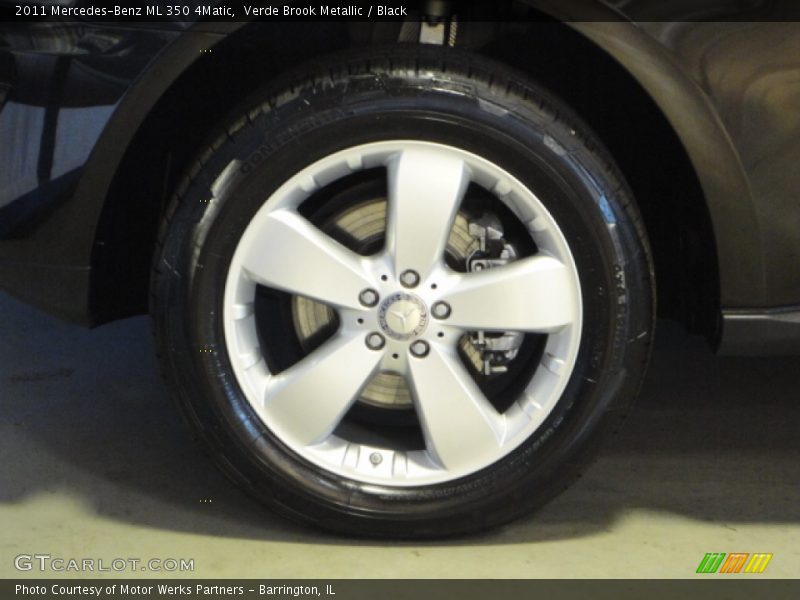 Verde Brook Metallic / Black 2011 Mercedes-Benz ML 350 4Matic