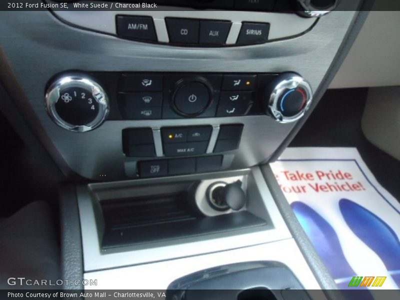 White Suede / Charcoal Black 2012 Ford Fusion SE