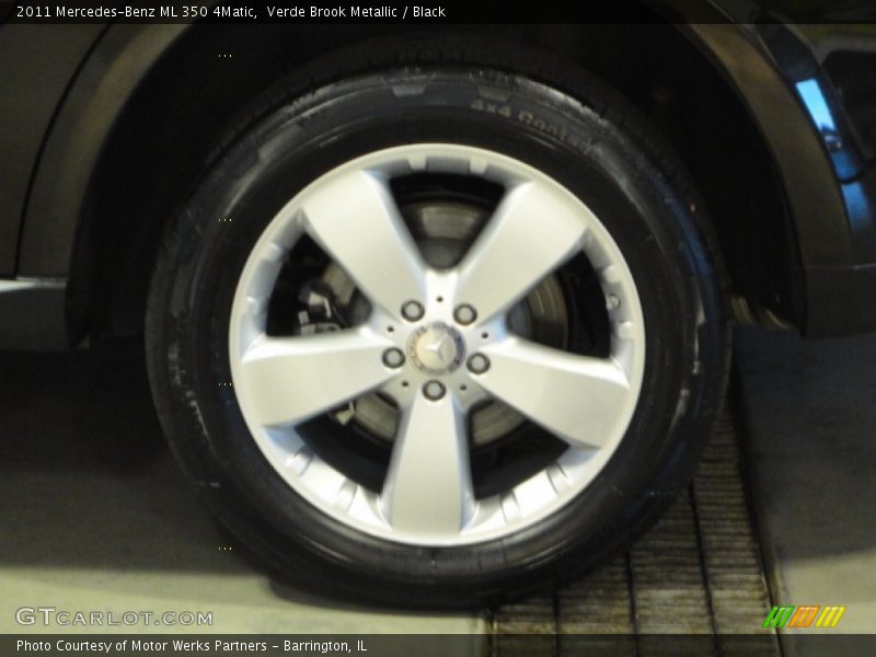 Verde Brook Metallic / Black 2011 Mercedes-Benz ML 350 4Matic