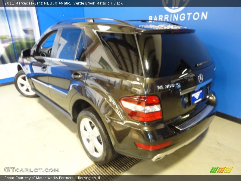 Verde Brook Metallic / Black 2011 Mercedes-Benz ML 350 4Matic