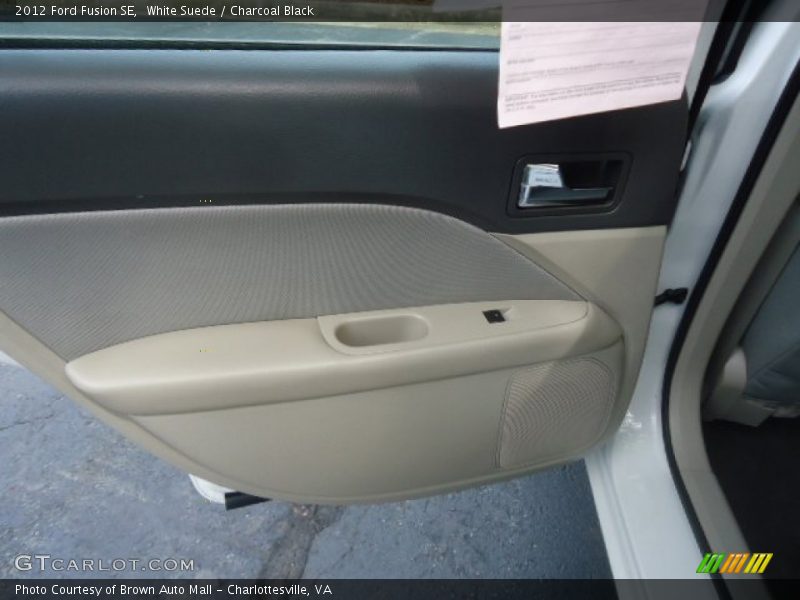 White Suede / Charcoal Black 2012 Ford Fusion SE