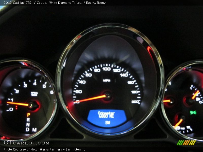 White Diamond Tricoat / Ebony/Ebony 2012 Cadillac CTS -V Coupe