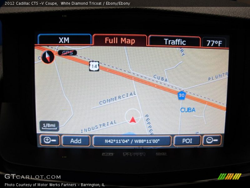 Navigation of 2012 CTS -V Coupe