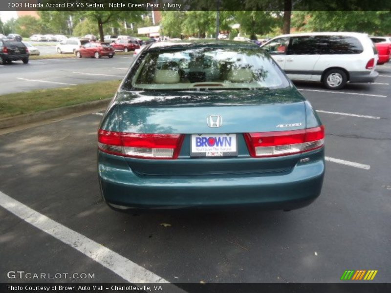 Noble Green Pearl / Ivory 2003 Honda Accord EX V6 Sedan