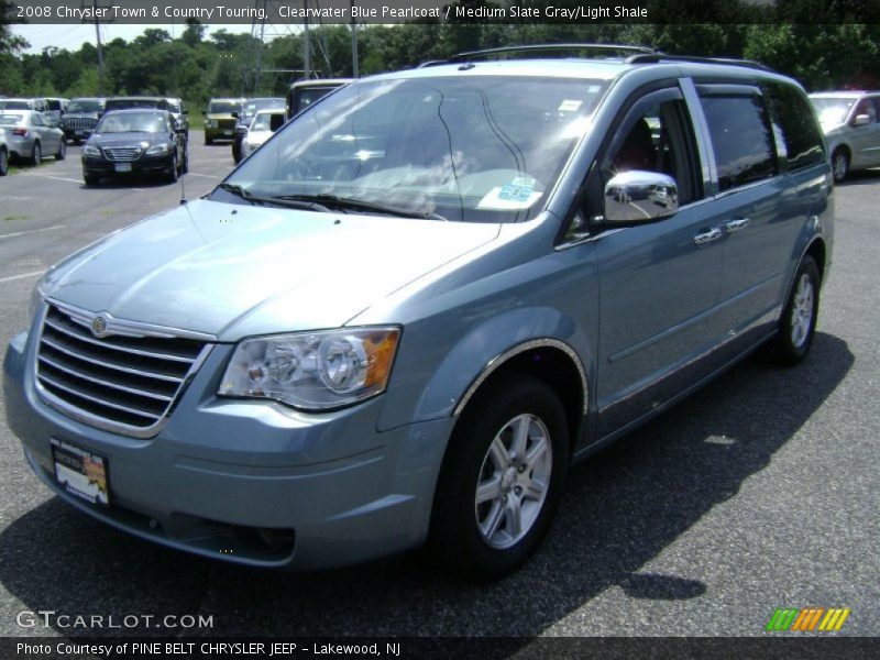 Clearwater Blue Pearlcoat / Medium Slate Gray/Light Shale 2008 Chrysler Town & Country Touring