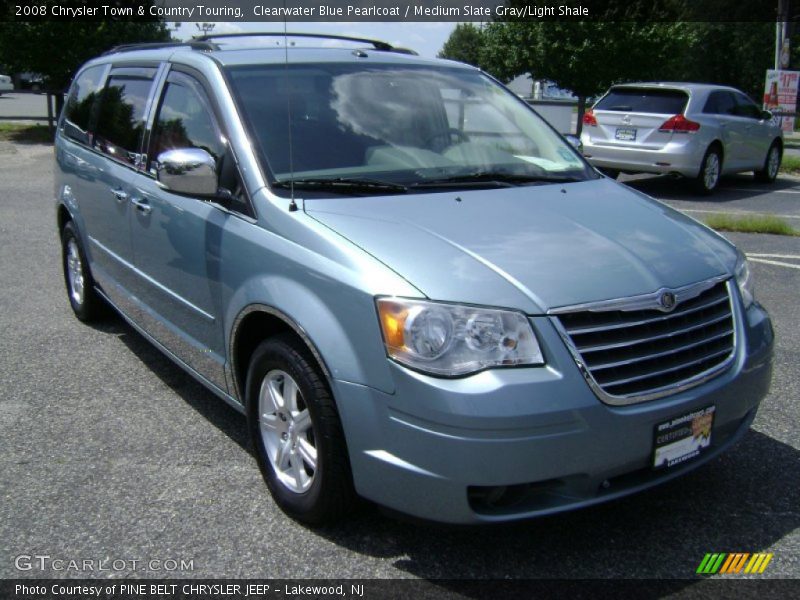 Clearwater Blue Pearlcoat / Medium Slate Gray/Light Shale 2008 Chrysler Town & Country Touring