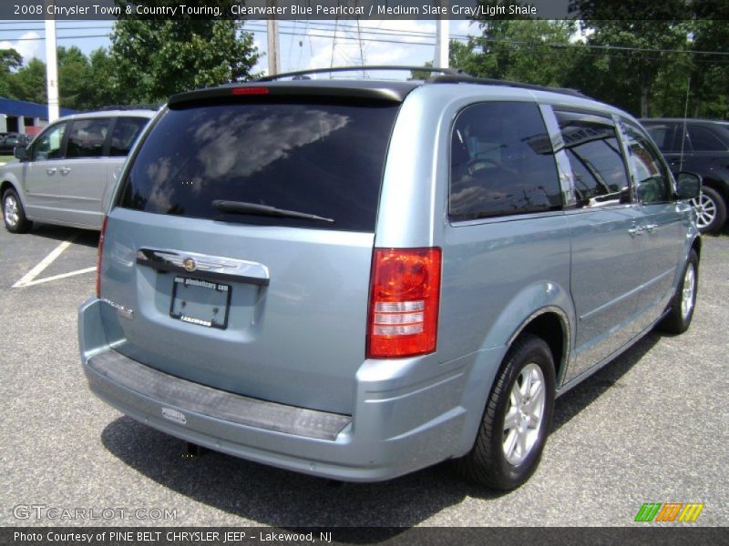 Clearwater Blue Pearlcoat / Medium Slate Gray/Light Shale 2008 Chrysler Town & Country Touring