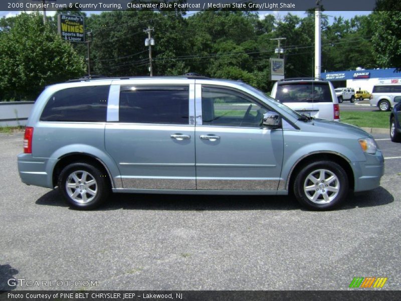 Clearwater Blue Pearlcoat / Medium Slate Gray/Light Shale 2008 Chrysler Town & Country Touring