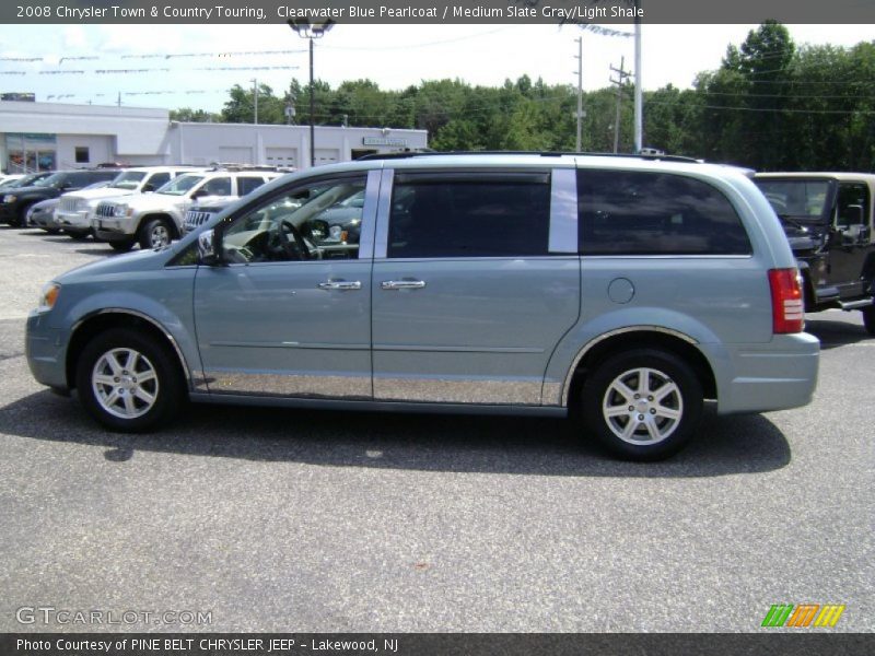 Clearwater Blue Pearlcoat / Medium Slate Gray/Light Shale 2008 Chrysler Town & Country Touring