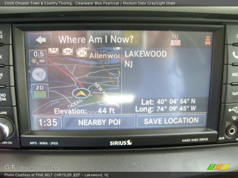 Clearwater Blue Pearlcoat / Medium Slate Gray/Light Shale 2008 Chrysler Town & Country Touring