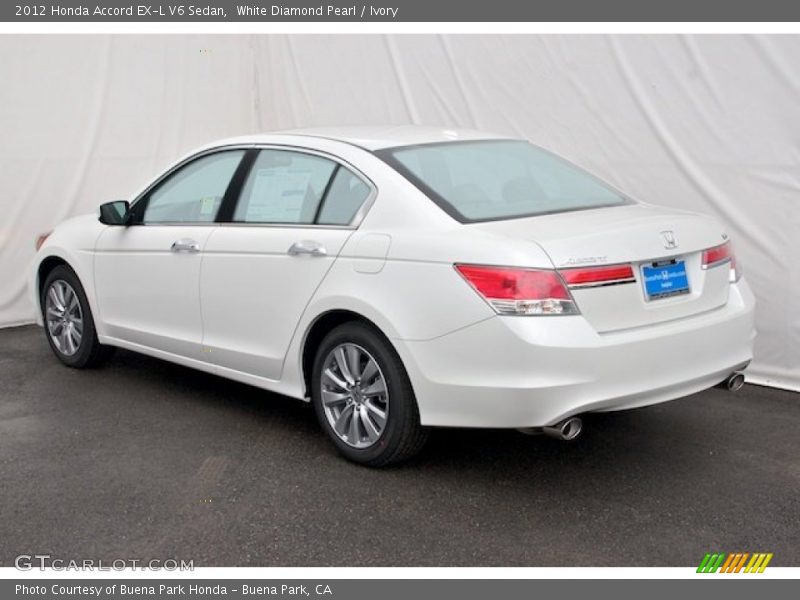 White Diamond Pearl / Ivory 2012 Honda Accord EX-L V6 Sedan