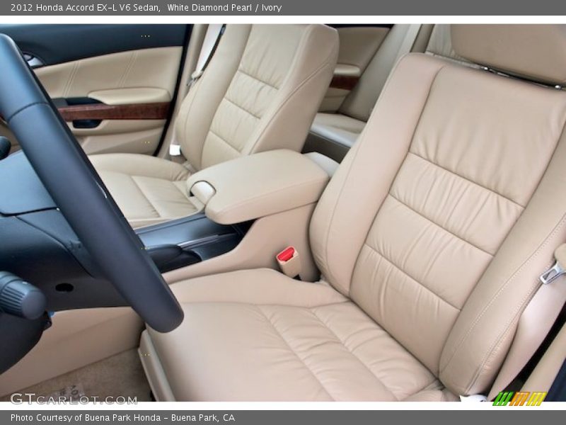 White Diamond Pearl / Ivory 2012 Honda Accord EX-L V6 Sedan