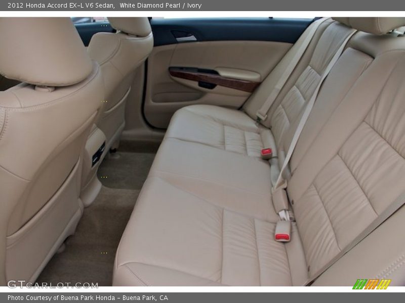 White Diamond Pearl / Ivory 2012 Honda Accord EX-L V6 Sedan