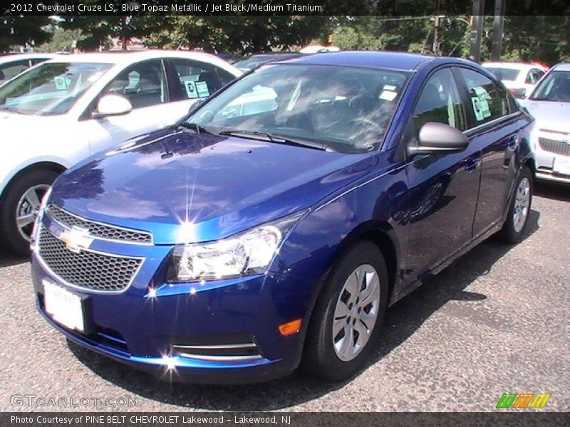 Blue Topaz Metallic / Jet Black/Medium Titanium 2012 Chevrolet Cruze LS