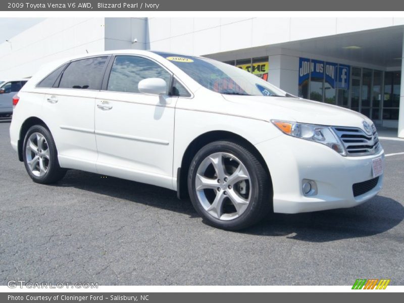 Blizzard Pearl / Ivory 2009 Toyota Venza V6 AWD