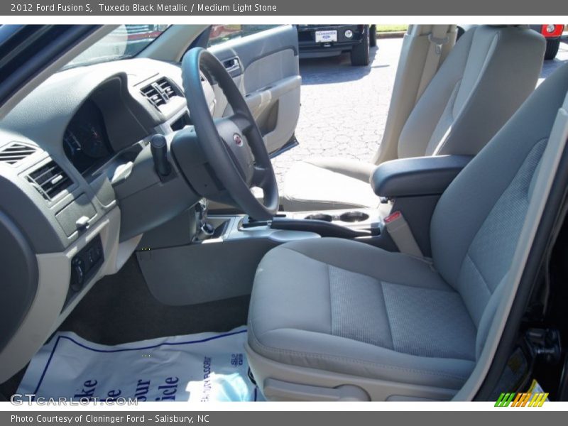 Tuxedo Black Metallic / Medium Light Stone 2012 Ford Fusion S