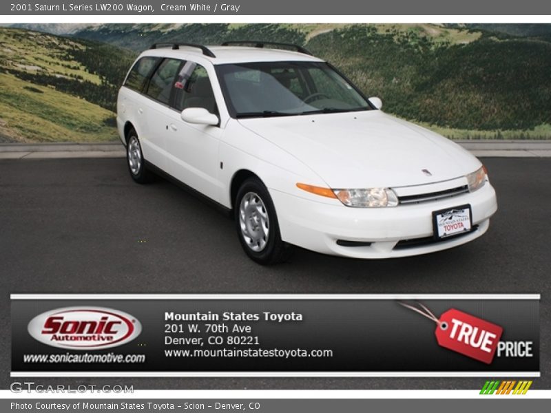 Cream White / Gray 2001 Saturn L Series LW200 Wagon