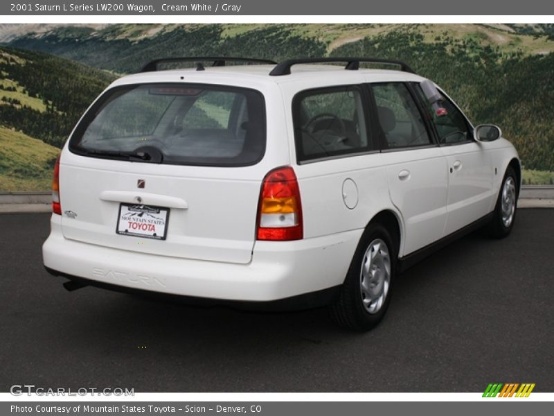 Cream White / Gray 2001 Saturn L Series LW200 Wagon