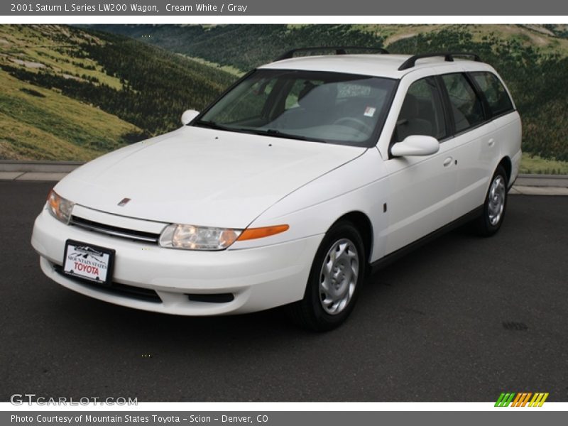 Cream White / Gray 2001 Saturn L Series LW200 Wagon