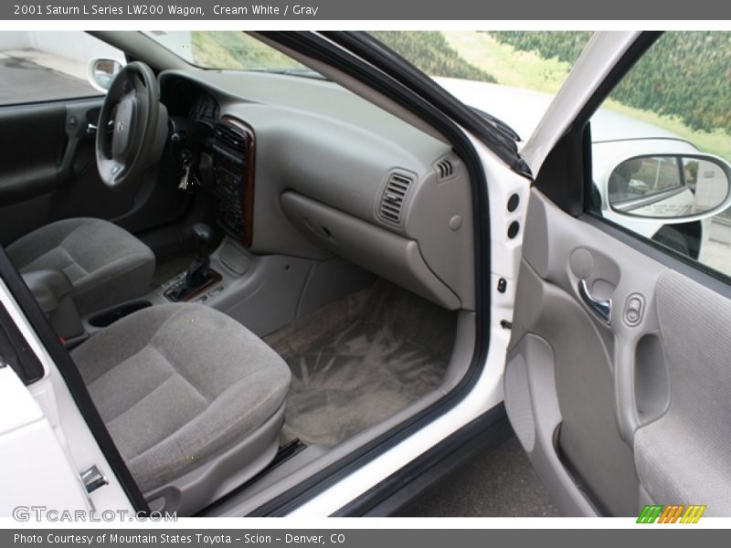 Cream White / Gray 2001 Saturn L Series LW200 Wagon