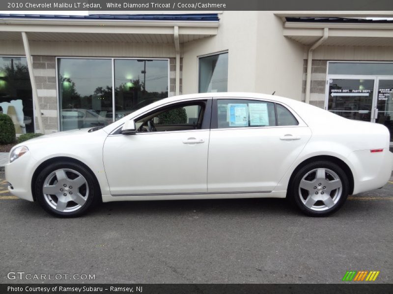 White Diamond Tricoat / Cocoa/Cashmere 2010 Chevrolet Malibu LT Sedan