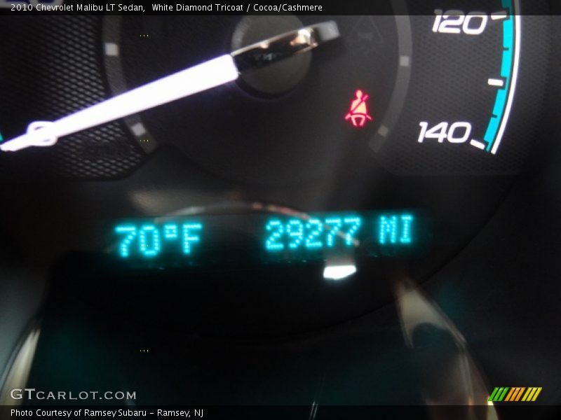 White Diamond Tricoat / Cocoa/Cashmere 2010 Chevrolet Malibu LT Sedan