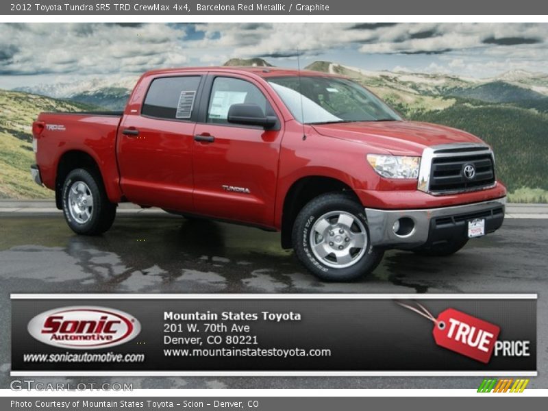Barcelona Red Metallic / Graphite 2012 Toyota Tundra SR5 TRD CrewMax 4x4