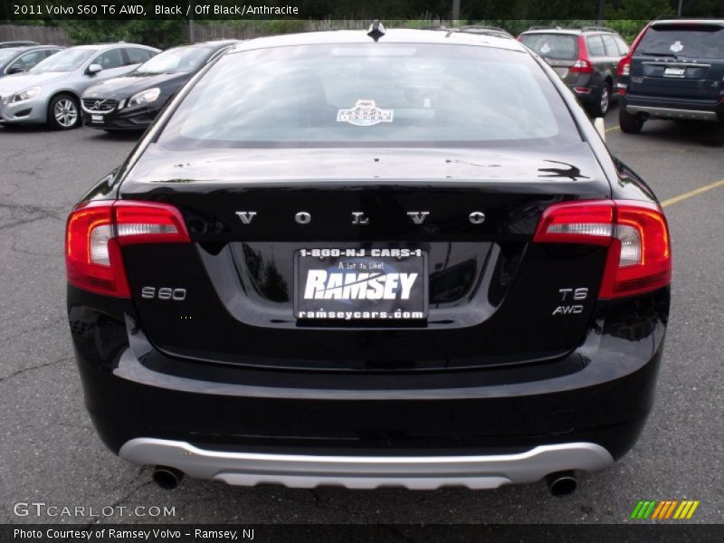 Black / Off Black/Anthracite 2011 Volvo S60 T6 AWD