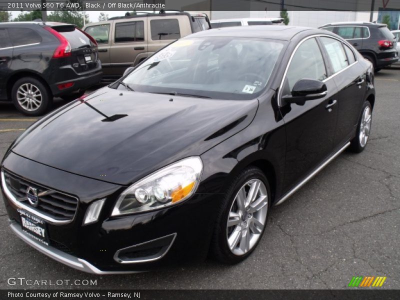 Black / Off Black/Anthracite 2011 Volvo S60 T6 AWD