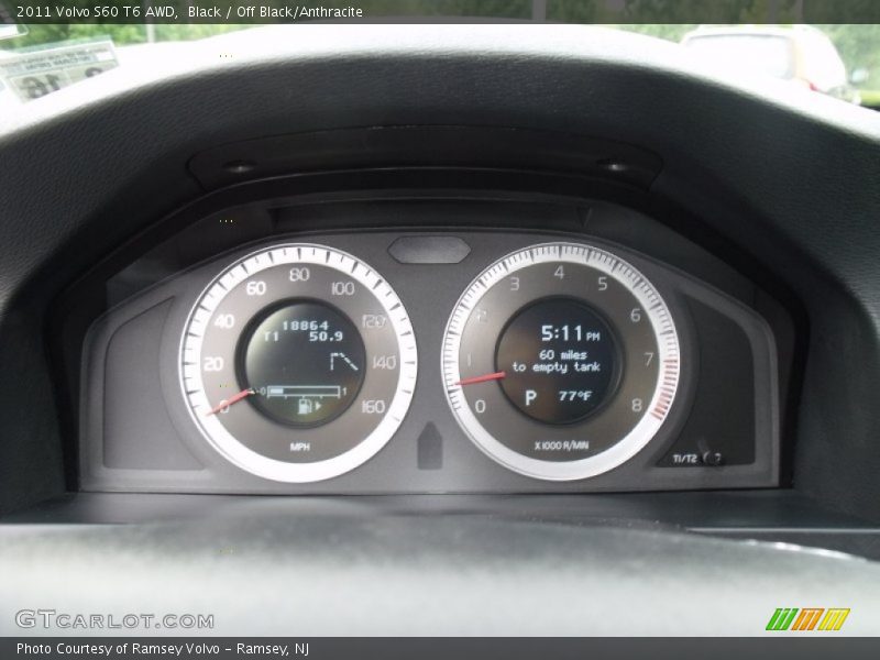 Black / Off Black/Anthracite 2011 Volvo S60 T6 AWD