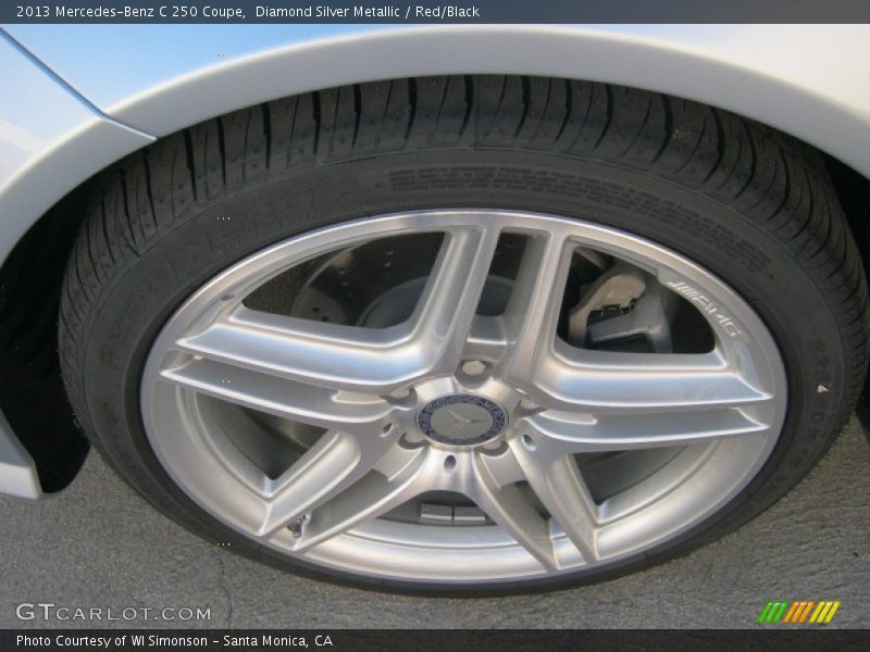Diamond Silver Metallic / Red/Black 2013 Mercedes-Benz C 250 Coupe