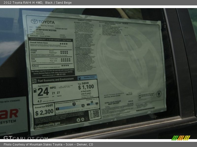 Black / Sand Beige 2012 Toyota RAV4 I4 4WD