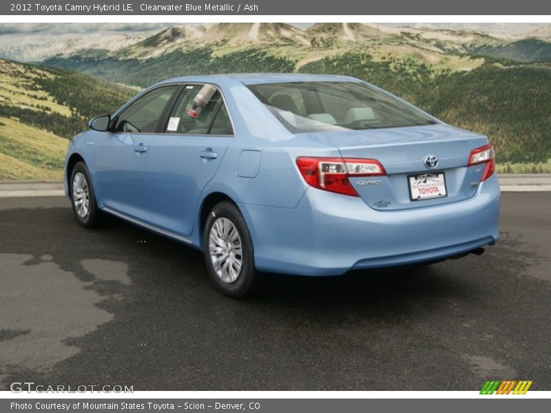Clearwater Blue Metallic / Ash 2012 Toyota Camry Hybrid LE