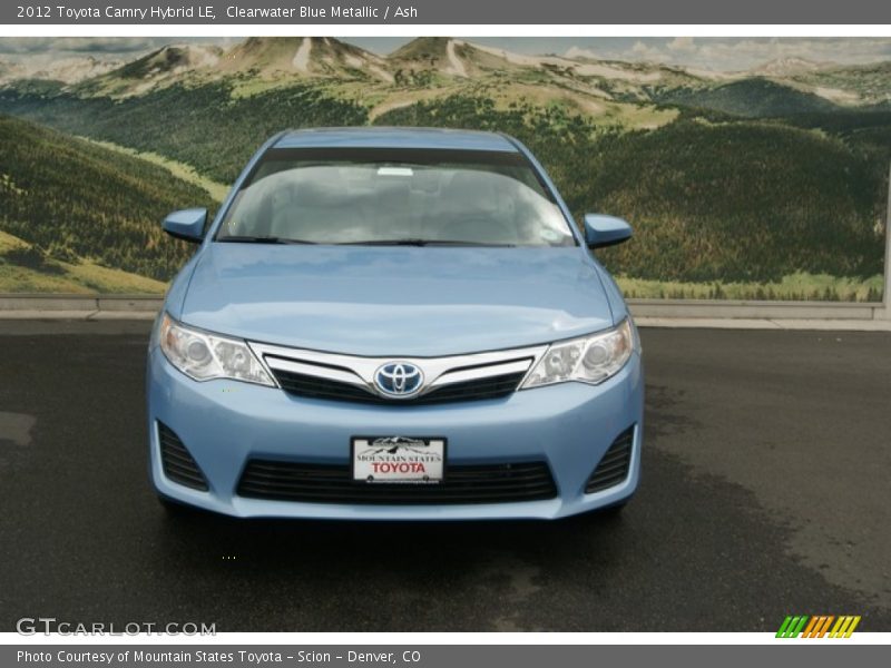 Clearwater Blue Metallic / Ash 2012 Toyota Camry Hybrid LE